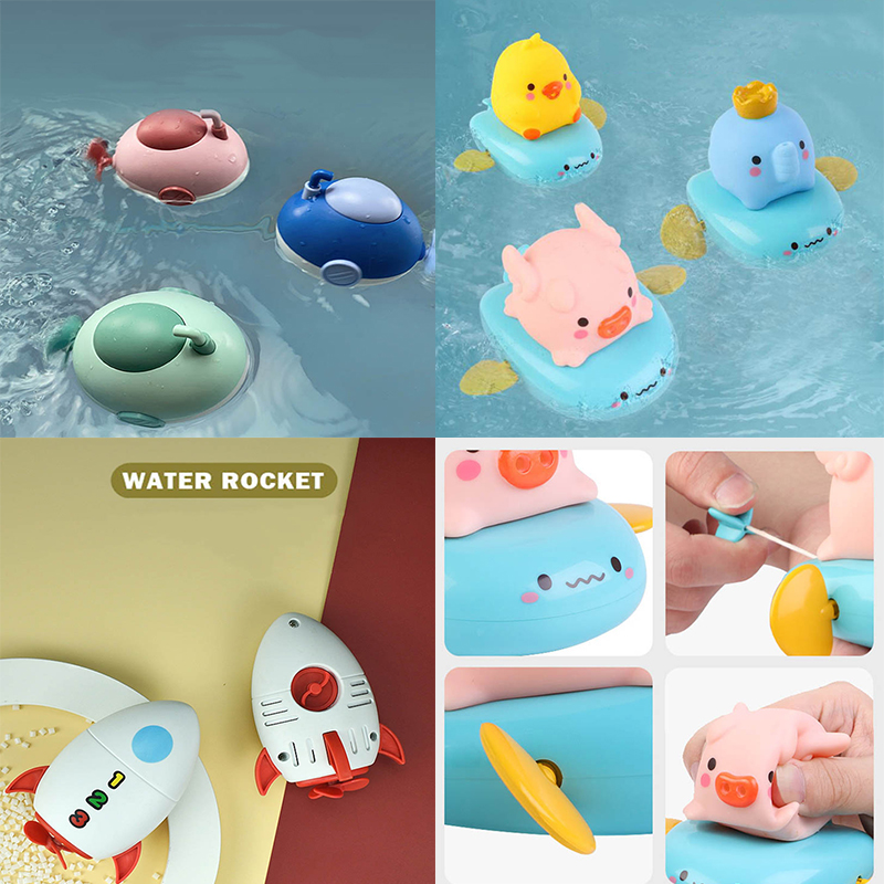 New 1Pc Speed Boat Ship Wind Up Toy Float In Water Kid Toys Classic Clockwork Toys Winter Shower Bath Toy for Children Boys Toys