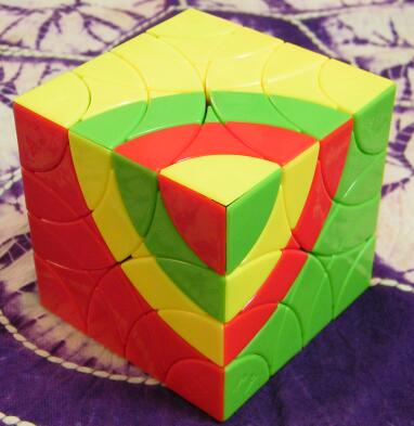 CubeIn & AJ Bombax Ceiba 4x4 Curvy Dinominx Cube Stickerless /Primary/Black Cubo Magico Cube Educational Toy Gift Idea