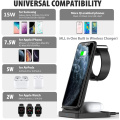 3 in 1 Wireless Charger Stand for iPhone 12 Mini 11 Pro XS Max XR X 8 15W Fast Qi Charging For Apple Watch 6 5 4 3 2 Airpods Pro