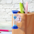 2min Plastic Hourglasses + Suction Cup Lightweight Children Gift Sandglass Timer for Household Kids Students Decoration