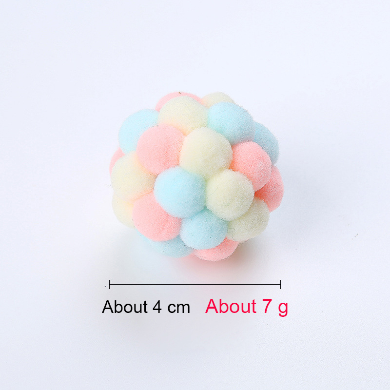 Rainbow Ball Cat Toy Colorful Ball Interactive Pet Kitten Scratch Natural Foam EVA Cat Training Ball Pet Supplies Product