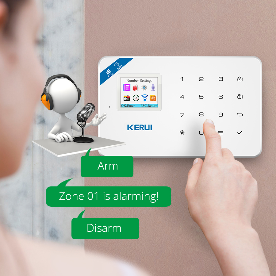 KERUI W18 Control Panel WIFI GSM SMS Home Burglar Security Alarm System