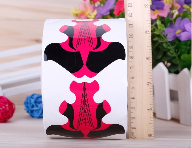 100Pcs/Lot Self-Adhesive Nail Form Sticker For Nail Extension Acrylic Curve French DIY Gel Builder Paper Shape Stencil Sticker
