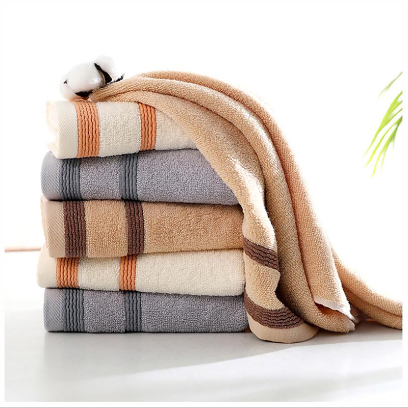 High Quality Clean Thicker Striped Soft Cotton Towel Bathroom Super Absorbent Bath Towel Towels Hot Sale