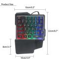 One-handed Gaming Keyboard Ergonomic Universal Wired USB LED Backlight 35 Keys Home Office Mobile Phone Keypad Keyboard