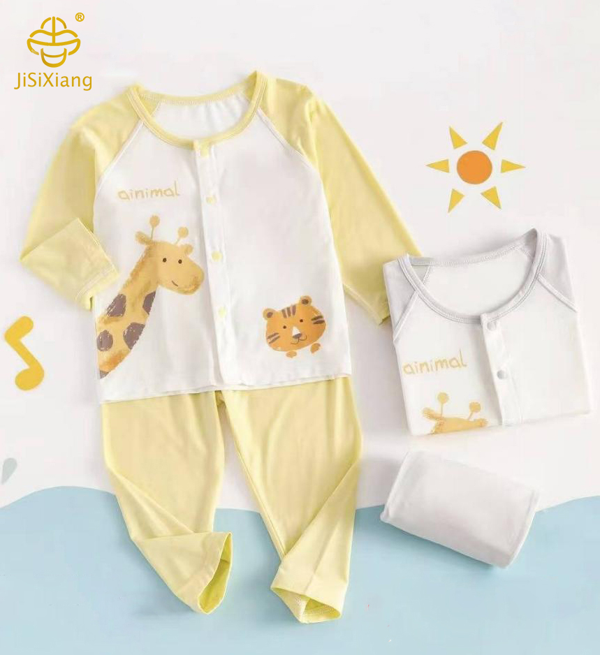 Children's Fun Cartoon Printed Home Clothes for Infants and Young Children