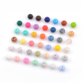 Round Silicone Beads 12mm 20pcs/lot Teething Necklace Baby Teething Toy Silicone BPA Free Chew Charms Newborn Nursing Accessory