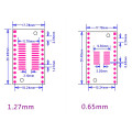 10Pcs Pinboard SOP24 SSOP24 TSSOP24 to DIP24 PCB SMD DIP Adapter plate Pitch 0.65 1.27mm