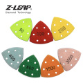 Z-LEAP 7pcs/Set Triangular Diamond Polishing Pads Oscillating Sanding Pad for Dry Polishing The Corners of Concrete Stone