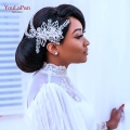 YouLaPan HP254 Wedding Hair Vine Side Headpiece Headband Women Tiara Crystal Bridal Headwear Full Rhinestone Hair Accessories