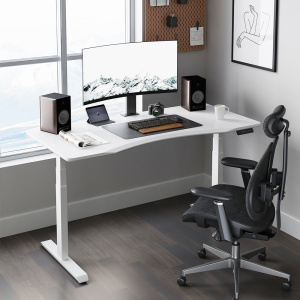 Black Height Adjustable Electric Desk