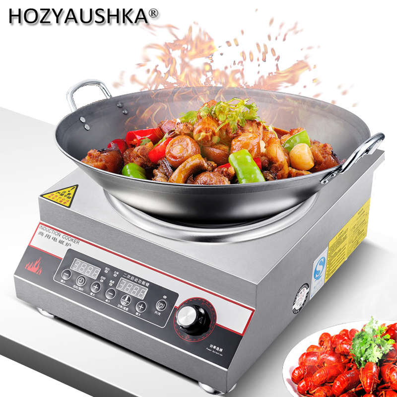 Commercial Induction Cooker 5000w Concave High Power Hotel Canteen Electric Frying Stove Table Large Pot Induction Stove