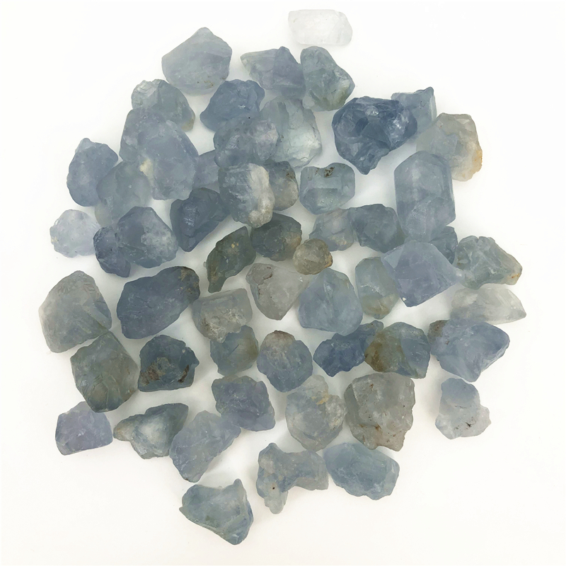 100g Rare Natural Blue Celestite Crystal Gravel Stones Rough Stone Specimen E291 Natural Stones and Minerals