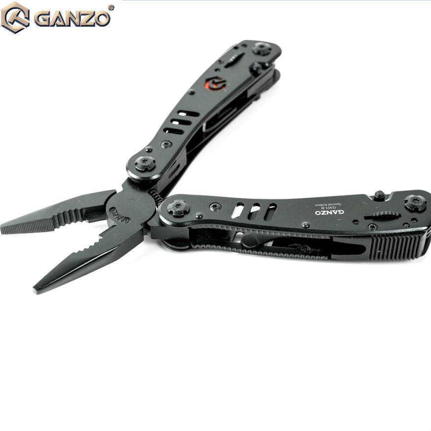 Ganzo G301-B G301B Motor Multi Pliers Tool Kit Nylon Pouch Nice Combination Stainless Steel Folding Knife Pliers For Camping