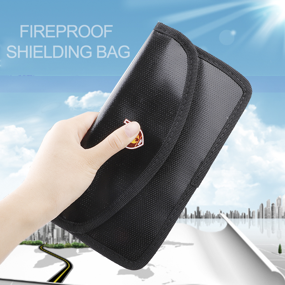 Portable Fireproof & Waterproof Document Envelope File Folder Cash Pouch Fireproof Money Bag Lipo Safe Bag for Home Office