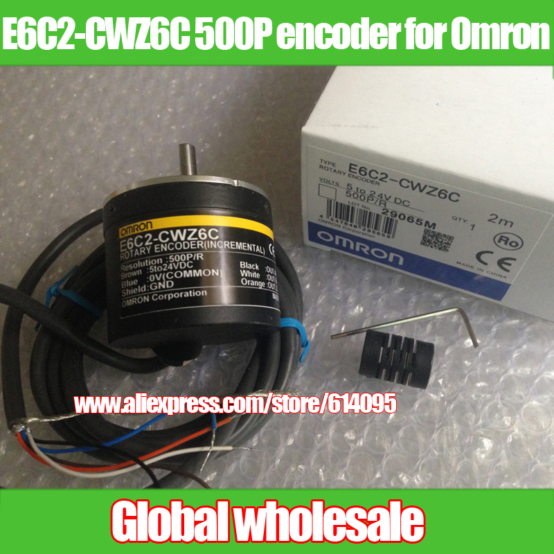 1pcs E6C2-CWZ6C 500P/R encoder for Omron / 500 line rotary encoder / incremental machine tool encoder