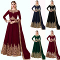 Muslim Middle Eastern Ethnic Dubai Turkey Long Sleeve Printed Temperament Dress Islamic Clothing for Women Ramadan Dresses S-5xl