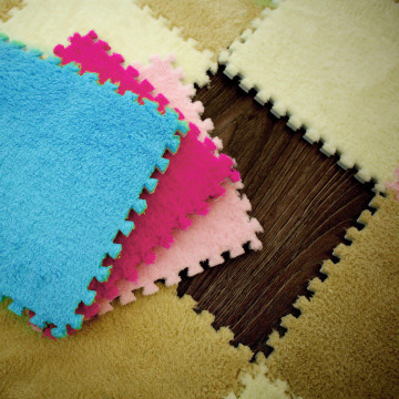 25X25cm Kids Carpet Foam Puzzle Mat EVA Shaggy Velvet Baby Eco Floor 7 colors Soft Exercise Tiles Floor Carpet Baby Playing Mat