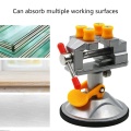 Adjustable Fixed Electric Small Table Bench Vise 360 ° Rotatable Grinder Rotary Hand Drill Suction Cup Fixed Frame Mini