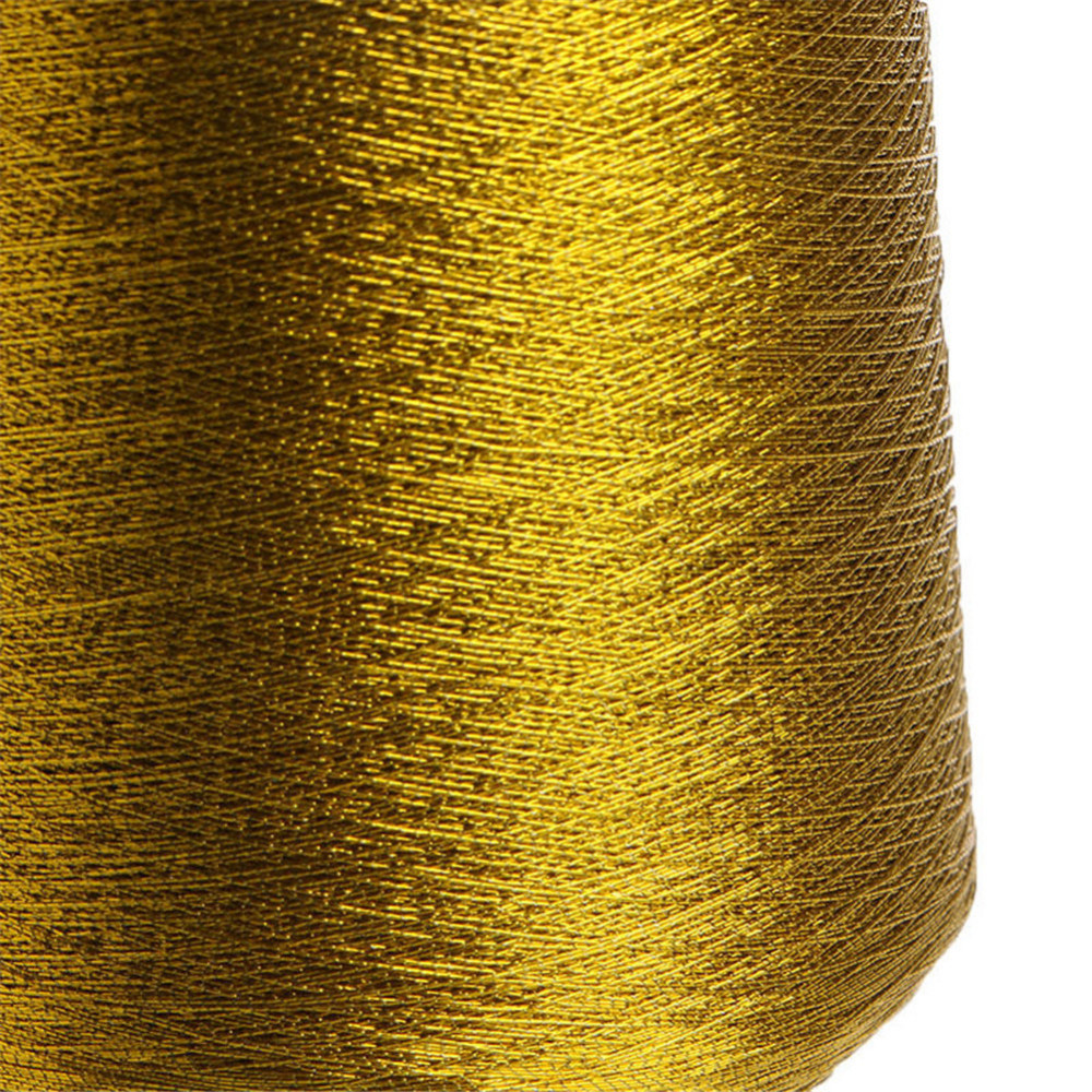 150d Sewing Machine Cone Threads High Quality Polyester Overlocking All Purpose Golden Silver Color Sewing Thread