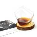High Belly Whiskey Glass Rotating Funny Tumbler Glass Household Cigar Whiskey Cocktail Drinking Cup Tumbler Down Bar Glasses