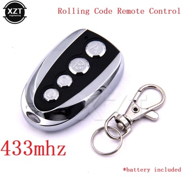 Nice Universal garage door remote control 433MHZ opener Cloning 4 key Auto Car Rolling Code gate 433 remote control duplicator