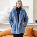 Mink Coats Women 2021 Winter Top Fashion Pink FAUX Fur Coat Elegant Thick Warm Outerwear Fake Fur Jacket Chaquetas Mujer