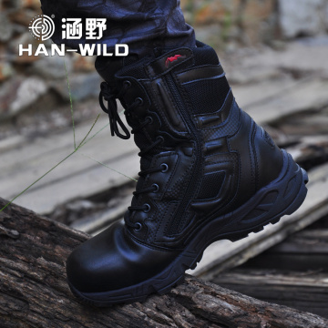 Mens Military Army Boot Genuine Leather Vintage Lace Up Waterproof Safety Shoes Black Desert Combat Tactical Ankle Boots Men