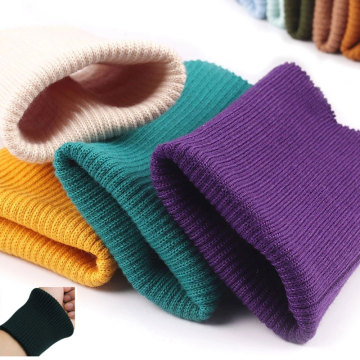 40cm 2*2 Tubular Knitted Ribbed Cotton Rib Stretch Knit Jersey Fabric Sweatshirt Cuff Material For Pants Jacket Accessories