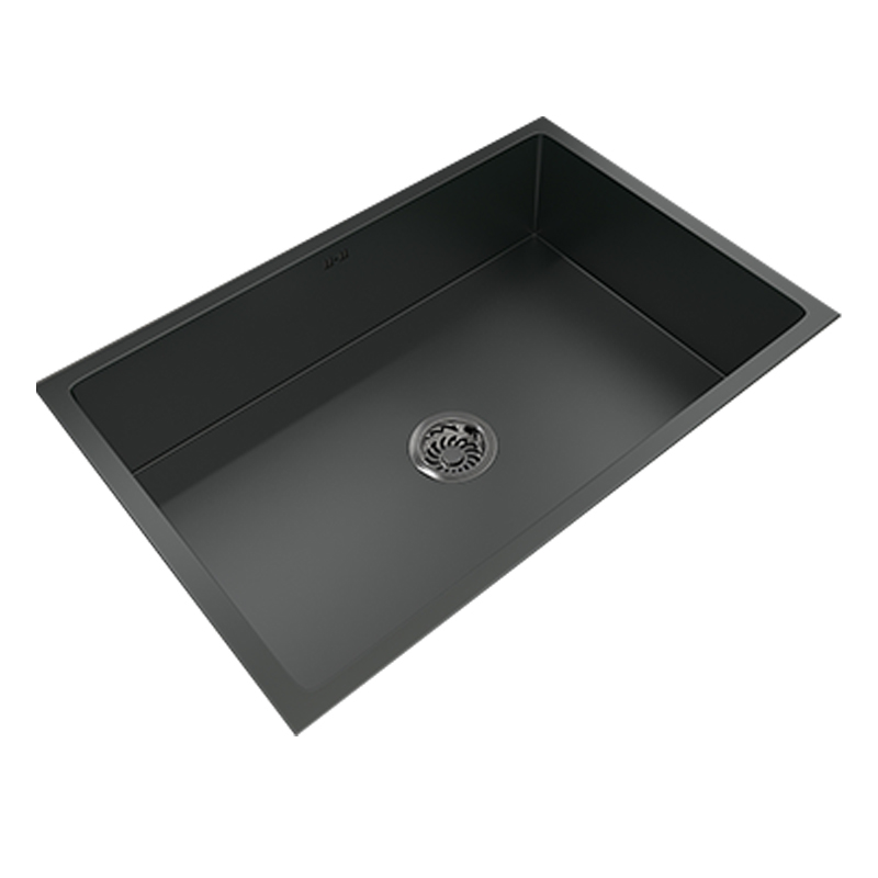 Black Nano Kitchen Large Sink Single Bowl Stainless Steel Under Counter Vegetable Basin Kitchen Sink with Faucet Portable Sink