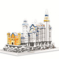 8288pcs Snowing Swan Castle Building Blocks Diamond Architecture Micro Bricks Toys for Children Christmas Gift Educational Toy