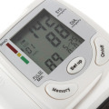 Automatic Digital LCD Display Wrist Blood Pressure Monitor Heart Beat Rate Pulse Meter Measure Tonometer Sphygmomanometer White