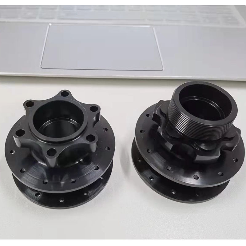 CNC machining alimnum parts black anodized custom service