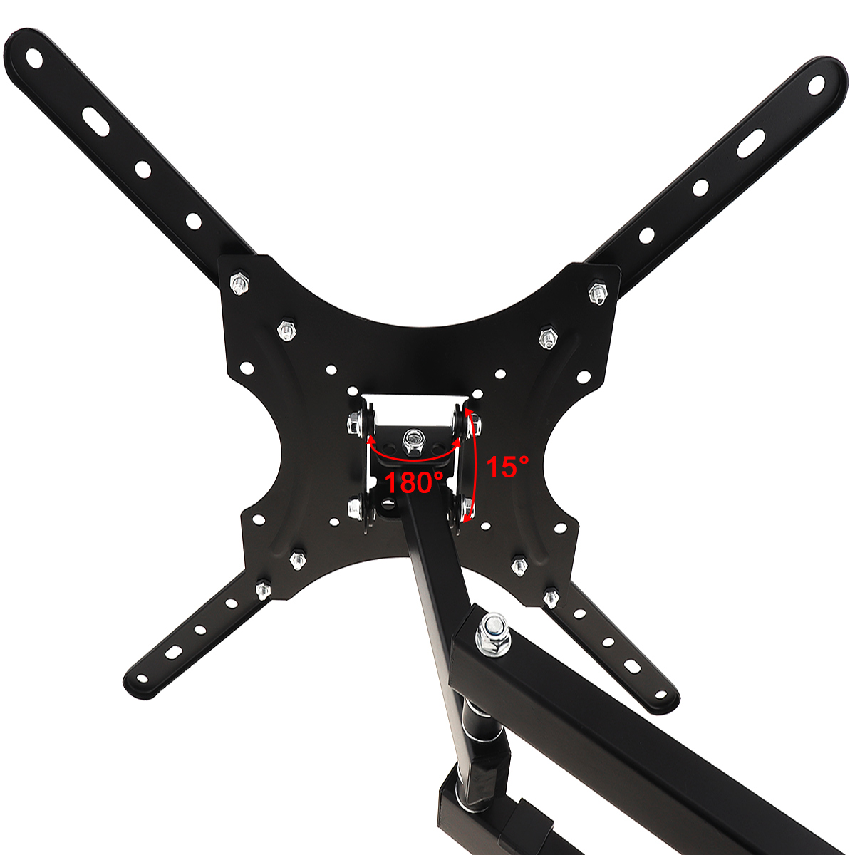 50KG Adjustable TV Wall Mount Bracket Flat Panel TV Frame Support 15° Tilt with Wrench for 26-56 Inch LCD LED Monitor Flat Pan