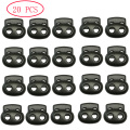 50/20PC 5mm Hole Spring Cord Locks Plastic Toggle Stopper Sliders Adjuster Fastener Clip For DIY bungee rope Drawstring Shoelace