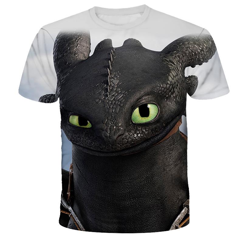 Fashion Summer Boys T Shirt How To Train Your Dragon 3D Kids tshirt 3D Print Tshirt For Girls Cartoon Tops Tees children Clothes