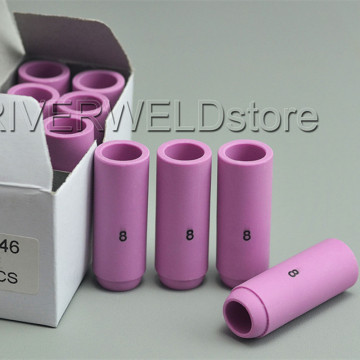 TIG Alumina Ceramic Nozzles Gas Lens Cup #8 10N46 Fit TIG Welding Torch Consumables SR PTA DB WP 17 18 26 Series,10PK