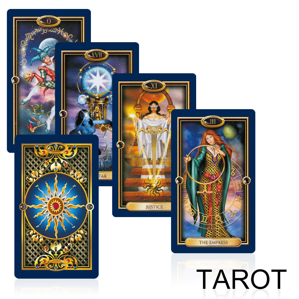 2021 gold tarot cards Full English mysterious tarot deck 78 playing cards game for women girls board game