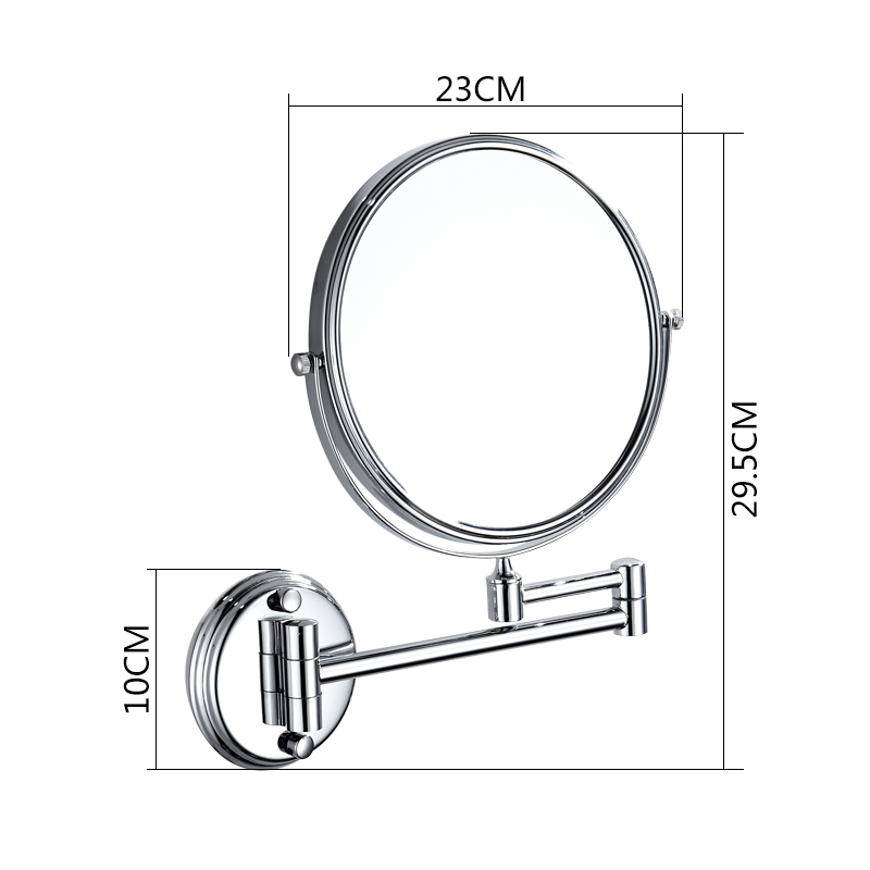 Accoona Chrome Wall Mirror Vanity Cosmetic Mirror Bath Mirrors 360 Angle Swivel Design Bathroom Mirrors 7 inch 9 inch A223