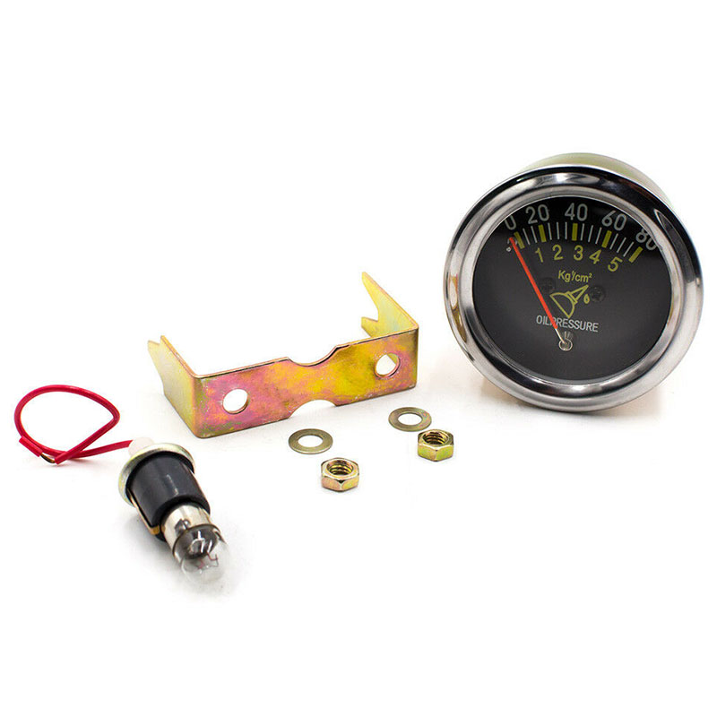 Universal 2inch 52mm Mechanical Car Oil Pressure Gauge 0-80 PSI Car Meter New