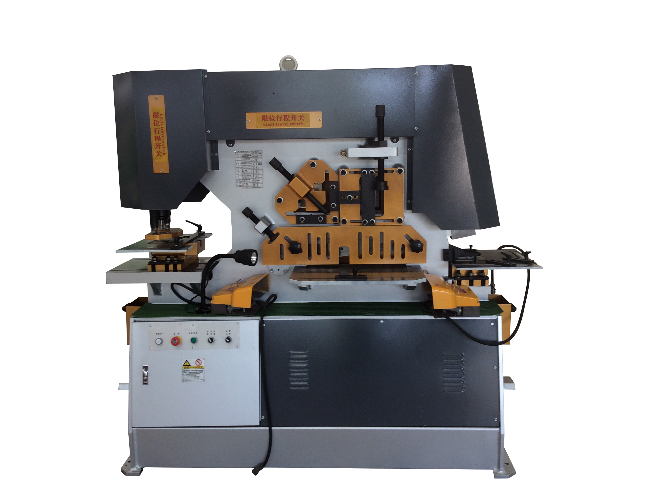 Mult functional Q35Y-30T hydraulic ironworker machine, combined punching and cutting for metal sheet
