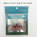 20 pair silver red