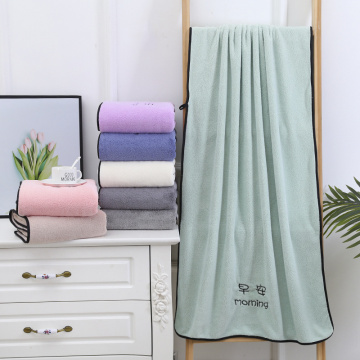 Printed Coral Fleece Men's and Women's Household Adult Bath Towels Are Soft Absorbent and Non-hairy Household Bathroom Supplies