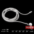 2MM Silver Plated Lobster Clasp Snake Chain 16 18 20 22 24 inch Pick Size For Jewelry Making