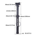 ZTTO 30.9 31.6 MTB Dropper Seatpost Adjustable seat post Internal Routing External Cable CNC Remote Lever 100mm Travel seat post