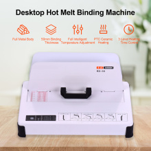 Desktop Hot Melt Binding Machine A4 Books Contract Document Automatic Binder 300W 50mm Binding Thickness for School Office