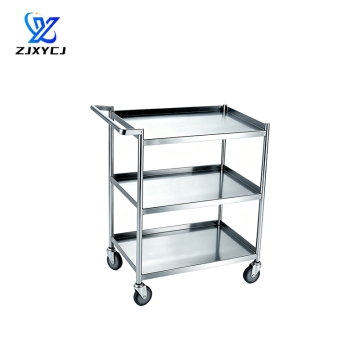 3-Tier Stainless Steel Utility Cart with Wheels