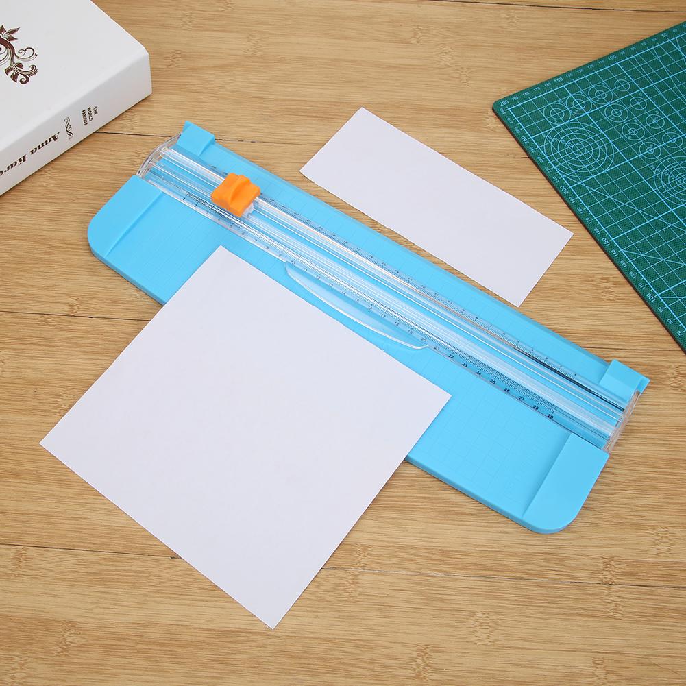 Portable Paper Cutter Plastic Office Home Stationery Knife A5 Paper Card Cutting Blade Art Trimmer Crafts Tools