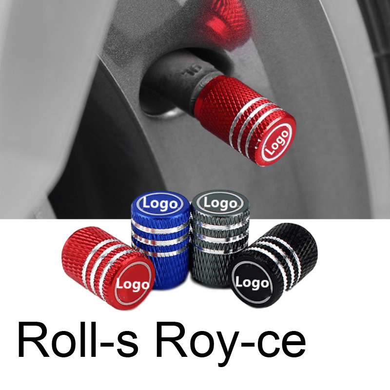 4Colors Tire Valve Caps for Rolls Royce