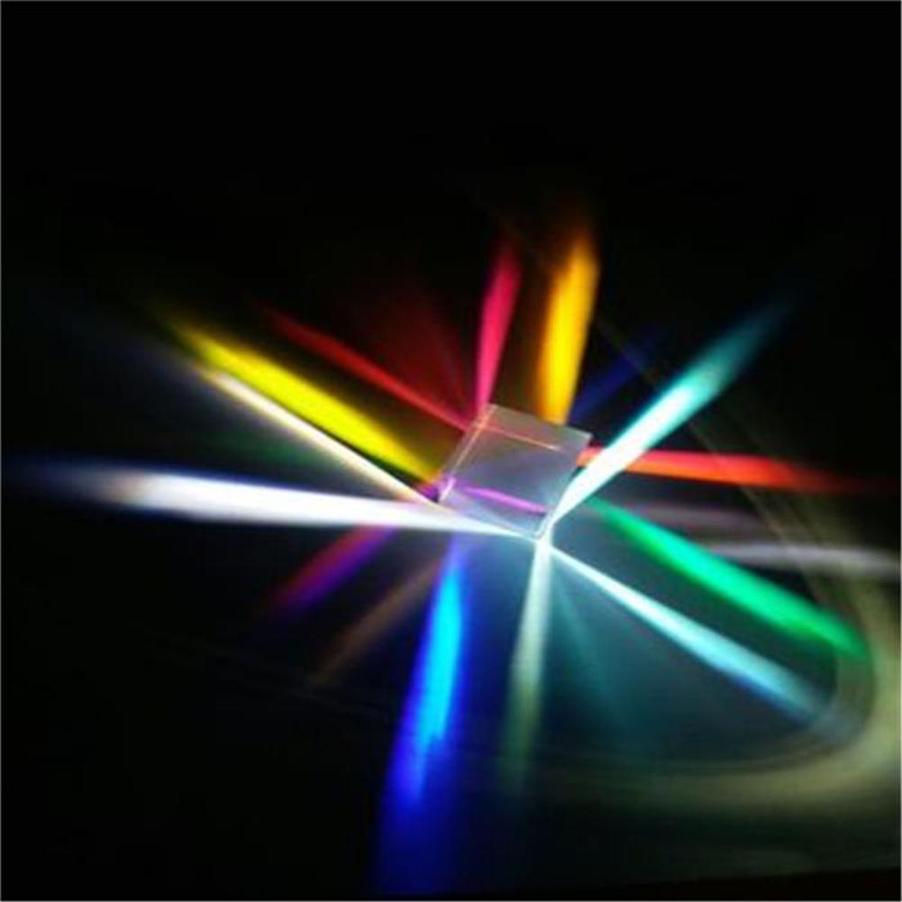 X-Cube Six-Sided Bright Light Cube Stained Glass Prism Beam Splitting Prism Optical Experiment Instrument Optical Lens